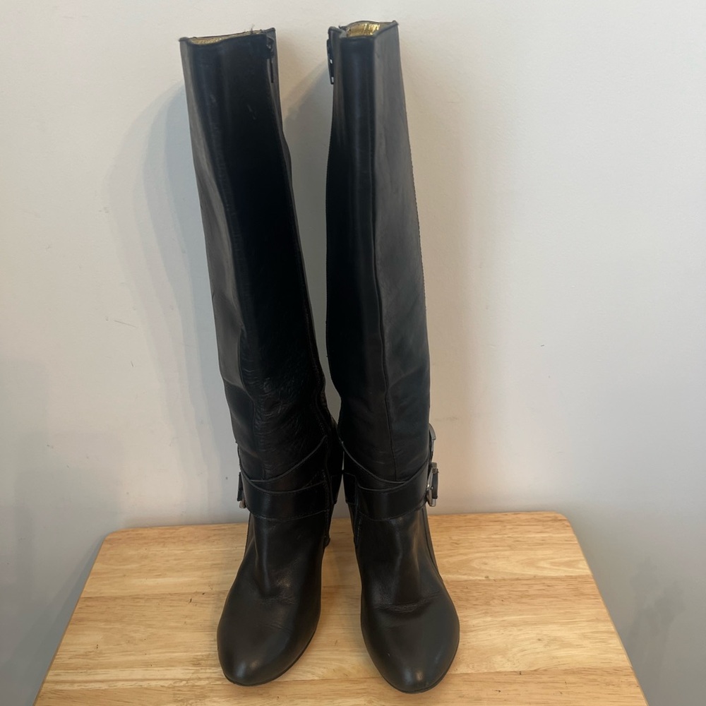 Shane & Shawn Boardroom Rockstars biker heeled  black boots size 8 - Picture 4 of 11